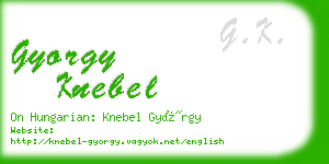 gyorgy knebel business card